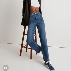 Madewell Women's Straight Leg Blue Jeans
